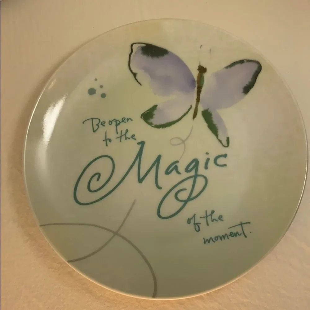 Kathy Davis Butterfly’s Promise Dream Joy Magic Heart Inspiration 4 Salad Plates